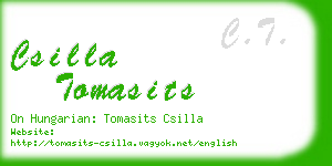 csilla tomasits business card